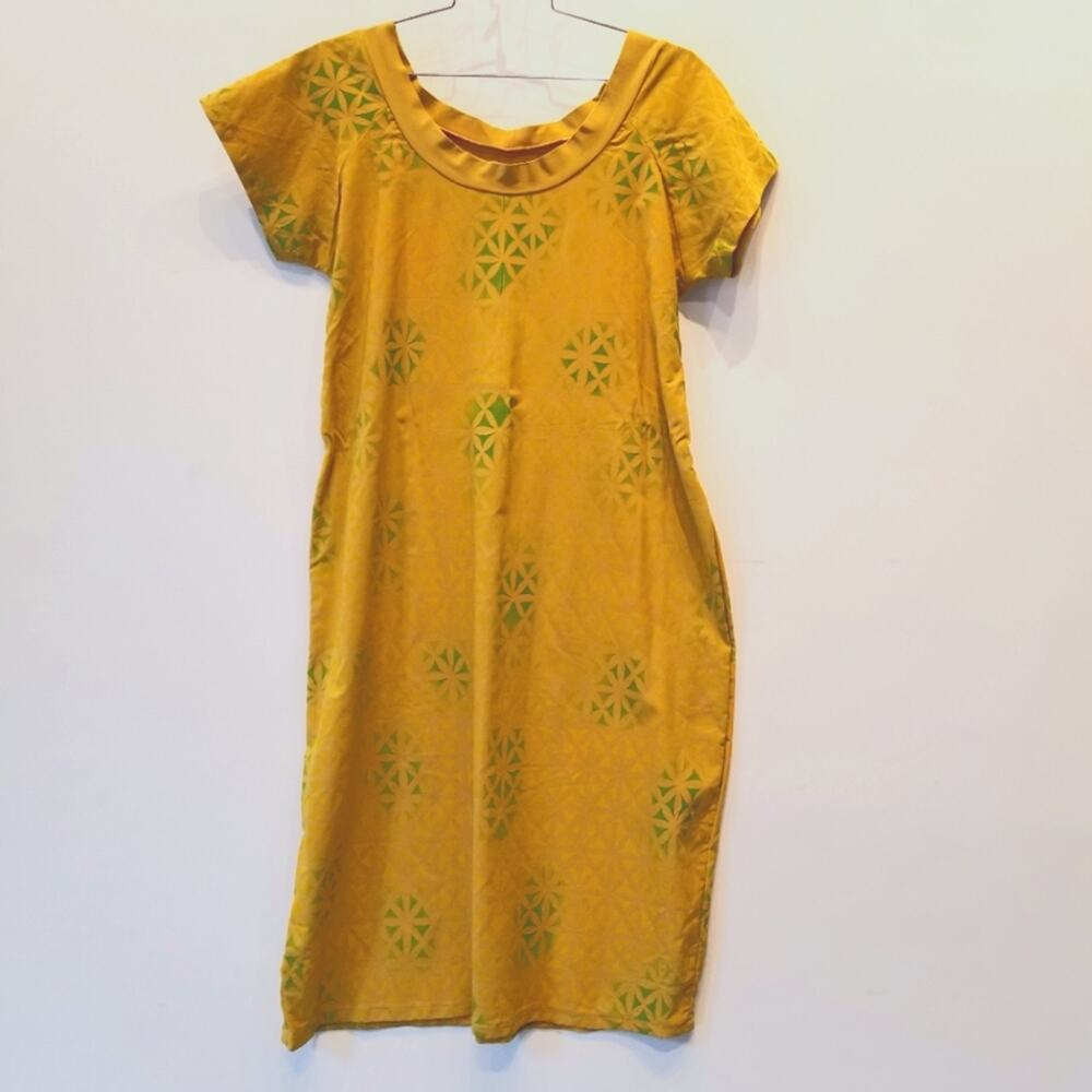 Bollywood Traditional Ethnic Summer Dress Easy Wear Comfortable Yellow Size‎ M